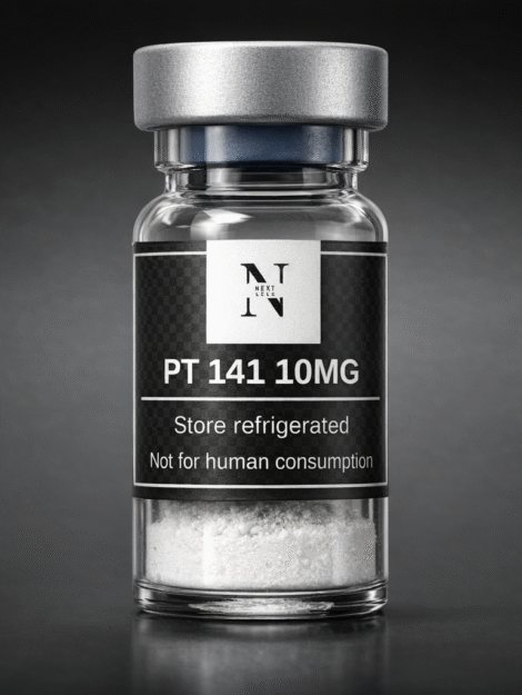 PT 141 peptide vial close-up